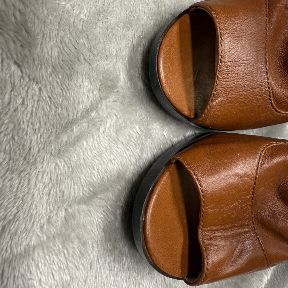 Michael Kors Tan Peep Toe Ankle Booties - Picture 15 of 16